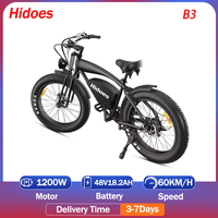 Hidoes B3 Electric Bike 1200W Motor 48V18.2AH Battery Electric Bicycle 26*4 inch All-terrain off-road  Fat Tires Adult E-bike