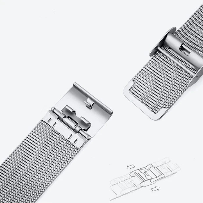 Ultra Slim Stainless Steel Mesh Strap Milanese Watch Band 12mm 14mm 16mm 18mm 20mm 22mm Quick Release Replace Bracelet Watchband