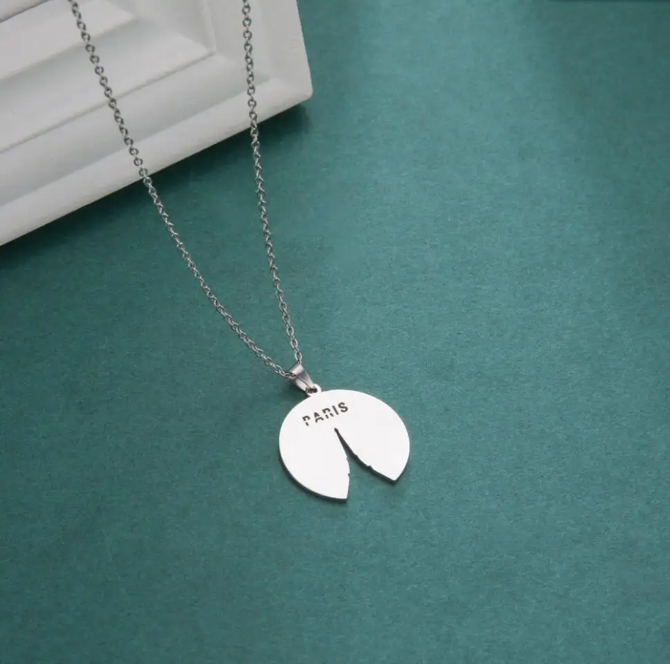 1PC Paris Eiffel Tower Necklace for Women Church Castle Landmark Building Neck Chains Stainless Steel Jewelry F1426