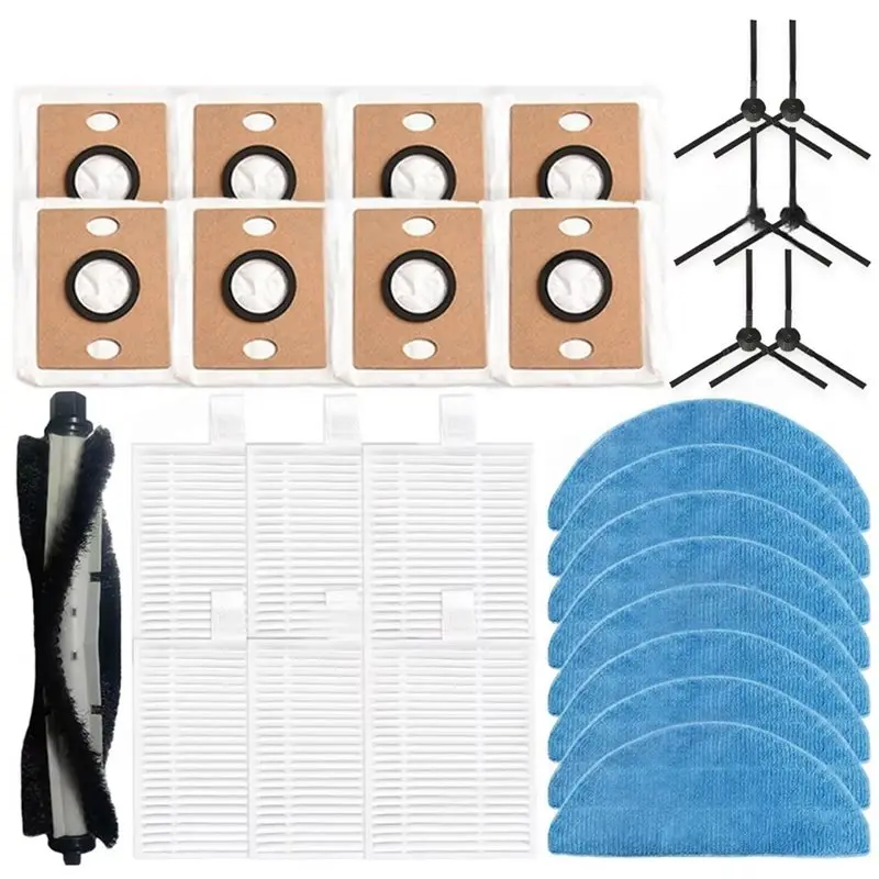 【SURPRISE】Replacement Accessories For ILIFE A30 Pro Vacuum Cleaner Main Roller, Side Brushes, HEPA Filter, Mop Cloth, Dust Bag