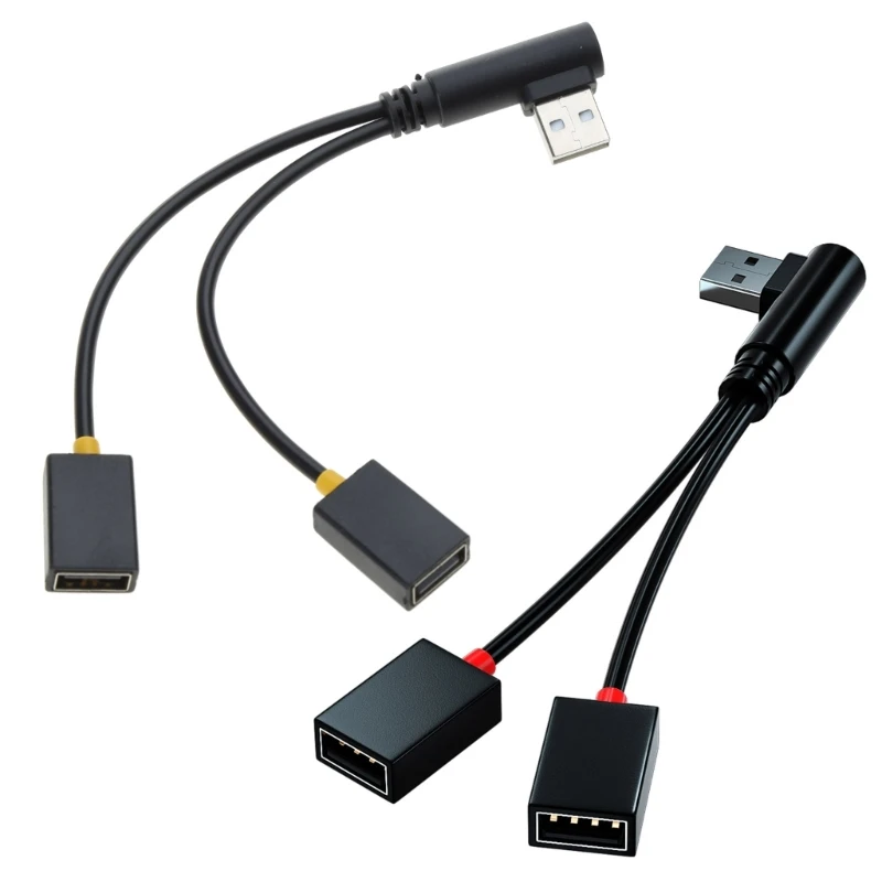 

090F 2-Port USB Hub Reliable USB Splitter Cord Charging Cable Power Supply Wire Line