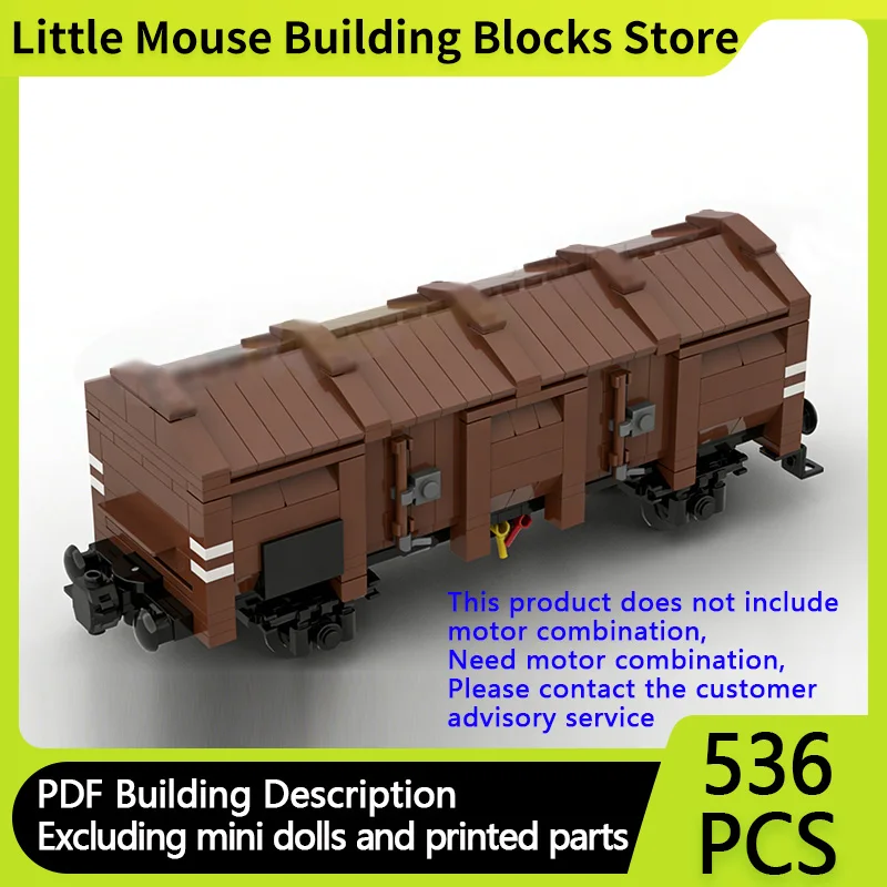

City Car Model MOC Building Bricks Rail Folding Lid Freight Wagon Modular Technology Children Holiday Gifts Assemble Toys Suit