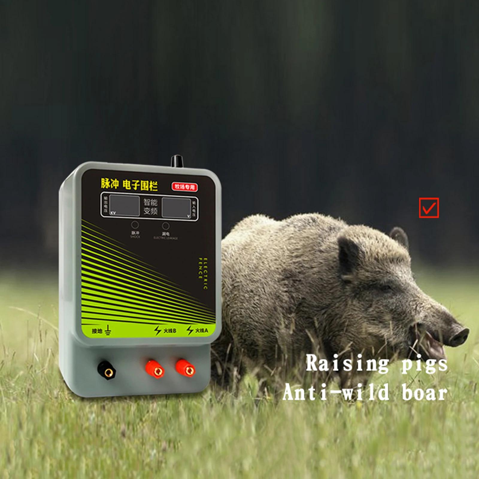 10KM Electric Fence High Voltage Pulse Controller Farm Animal Poultry Livestock Electronic Fence Energized Tool