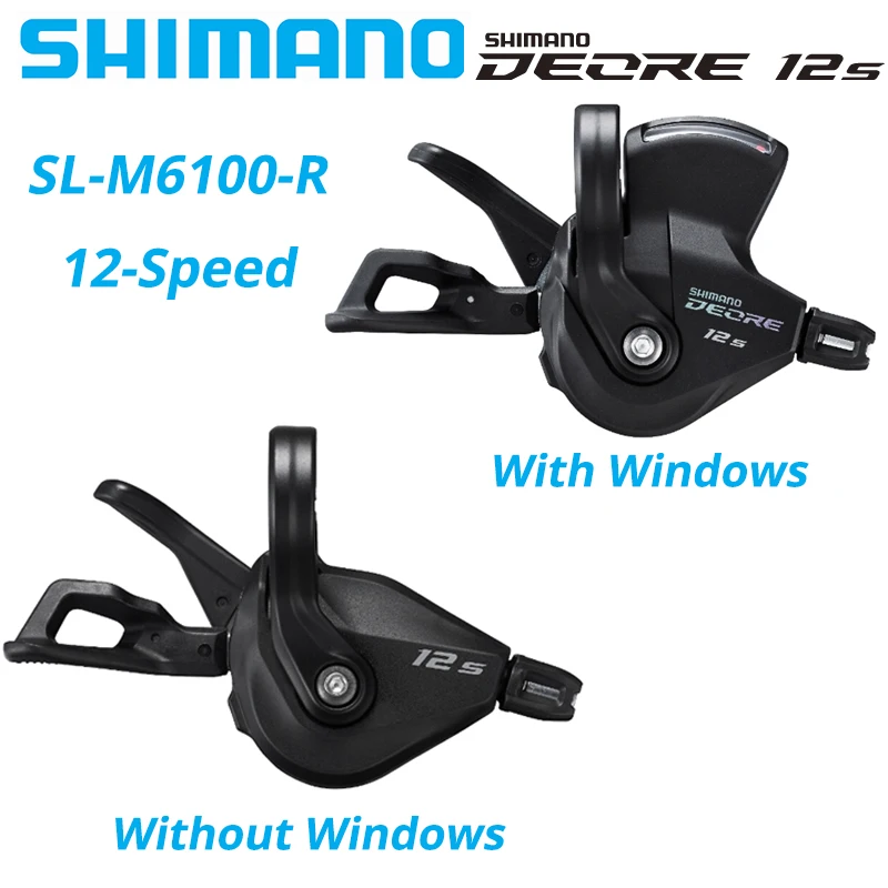 

Рычаг переключения передач SHIMANO DEORE M6100, правый, 12 скоростей, для горного велосипеда, 12s SL-M6100, оригинальные запчасти для велосипеда