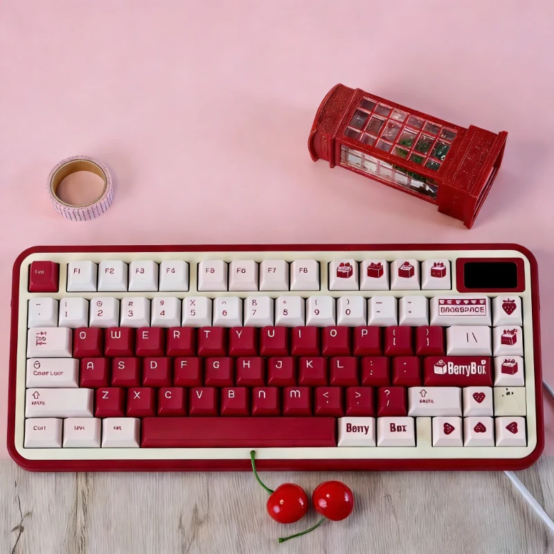 

Berry Square Mini Box Keycaps 150 Key Custom PBT Sublimation 1.8-1.9MM Cherry Profile Key Caps Mechanical Keyboard Accessories