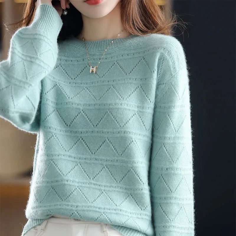 Winter Spring Women Casual Long Sleeve Knit O Neck Pullover Sweater Femme Basic Pull JerseyTops Fashion Blouses Clothes