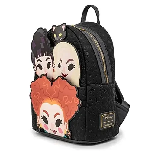 Disney Hocus Pocus Sanderson Sisters Double Strap Shoulder Bag Purse Mini Backpacks Stitch Fashion Leather Backpack Baby Bags