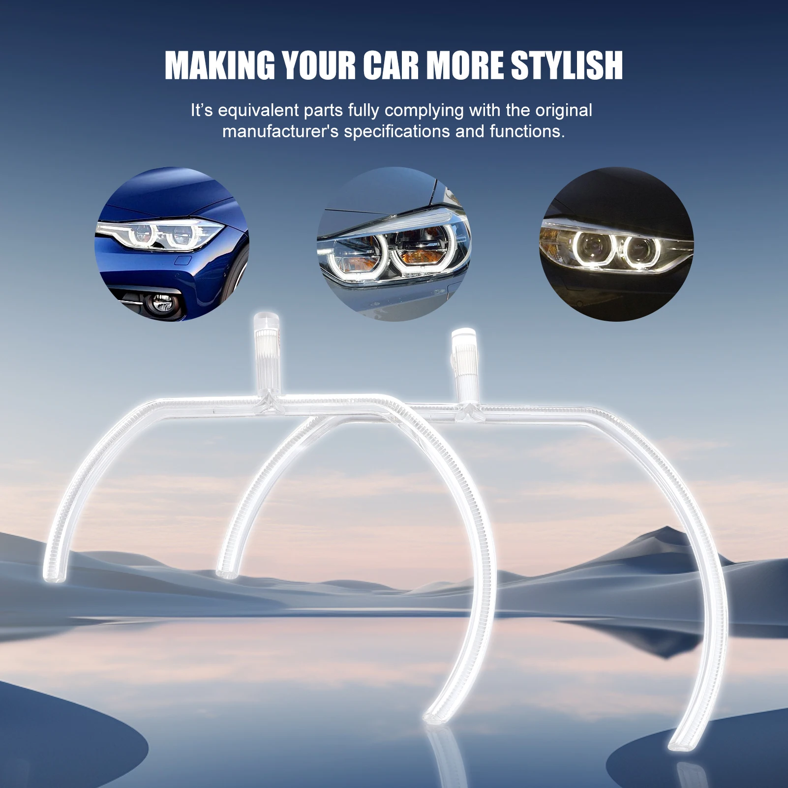 

DRL Headlight Light Guide Plate Daytime Running Lights Tube Lamp Bar Strip for BMW 3 Series F35 2016-2018 Car Tube Strip