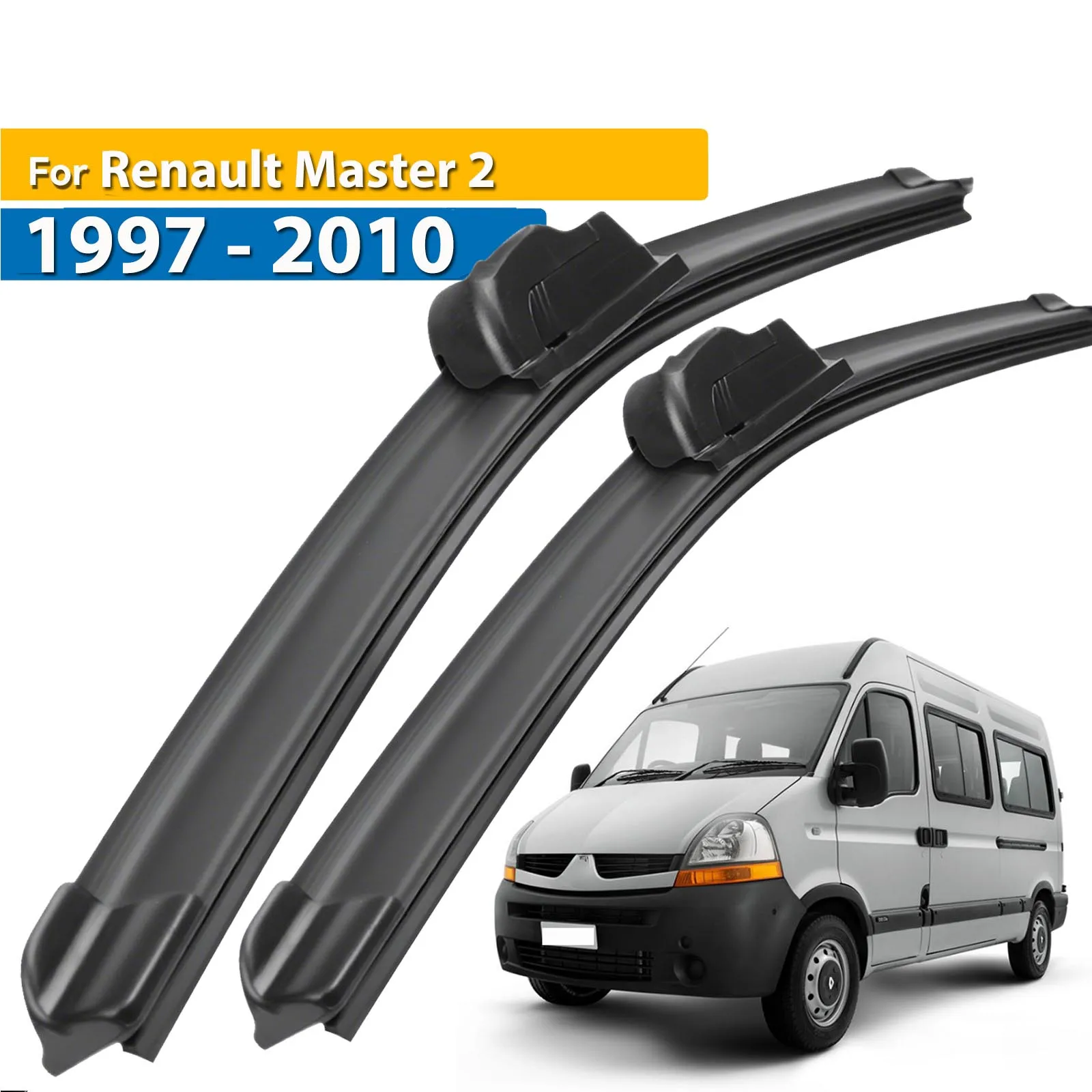 

Erick's Wiper LHD Front Wiper Blades For Renault Master 2 1997 - 2010 Windshield Windscreen Window Car Rain Brushes 24"+24"