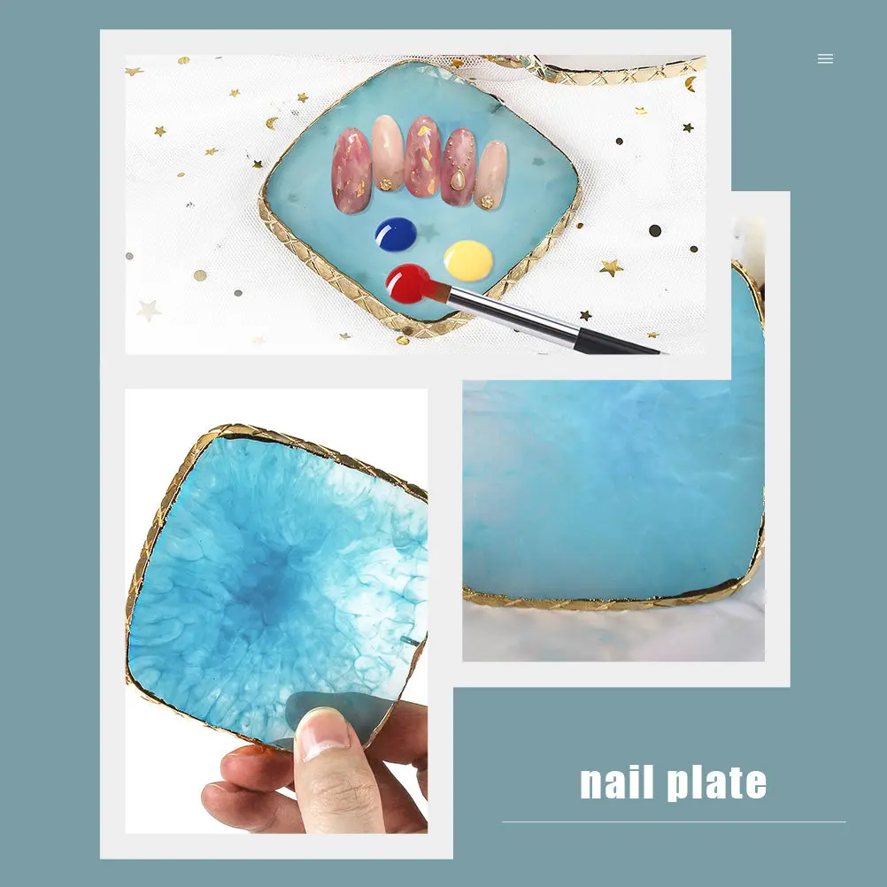 Multipurpose Nail Art Pallet High Quality PVC Resin Mixing Tray Polish Color Plate for Nail Jewelry Storage Display Tool