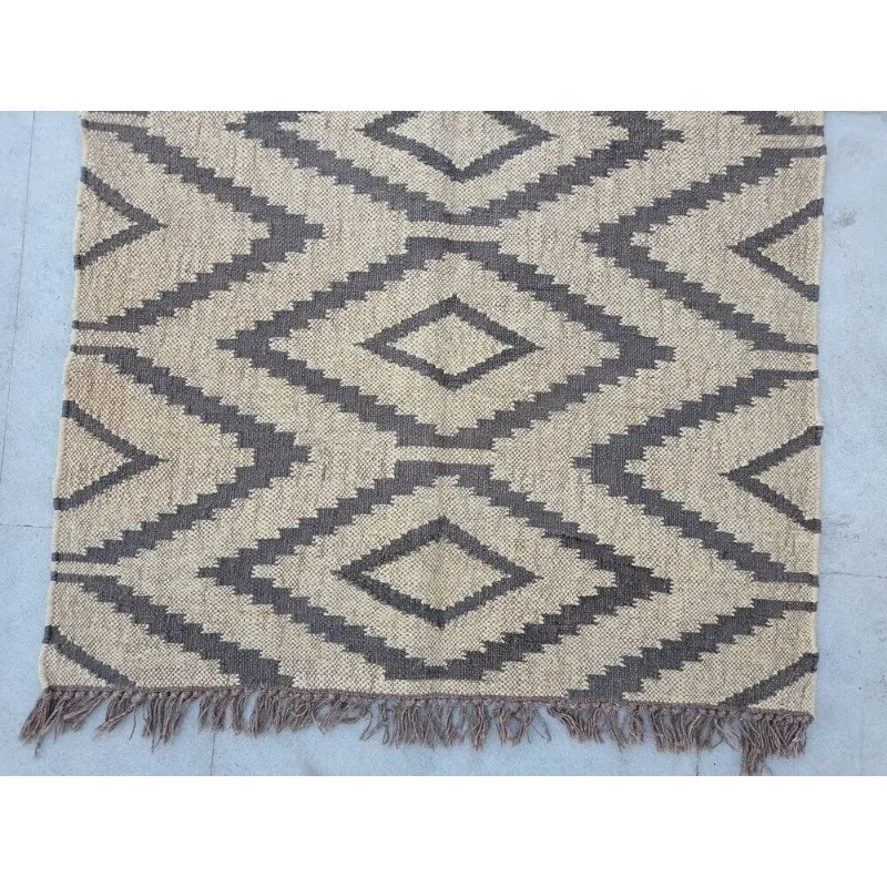 Rug Indian Handwoven Navajo Wool Jute Kilim Rug Home Decor Rectangle Area Rug