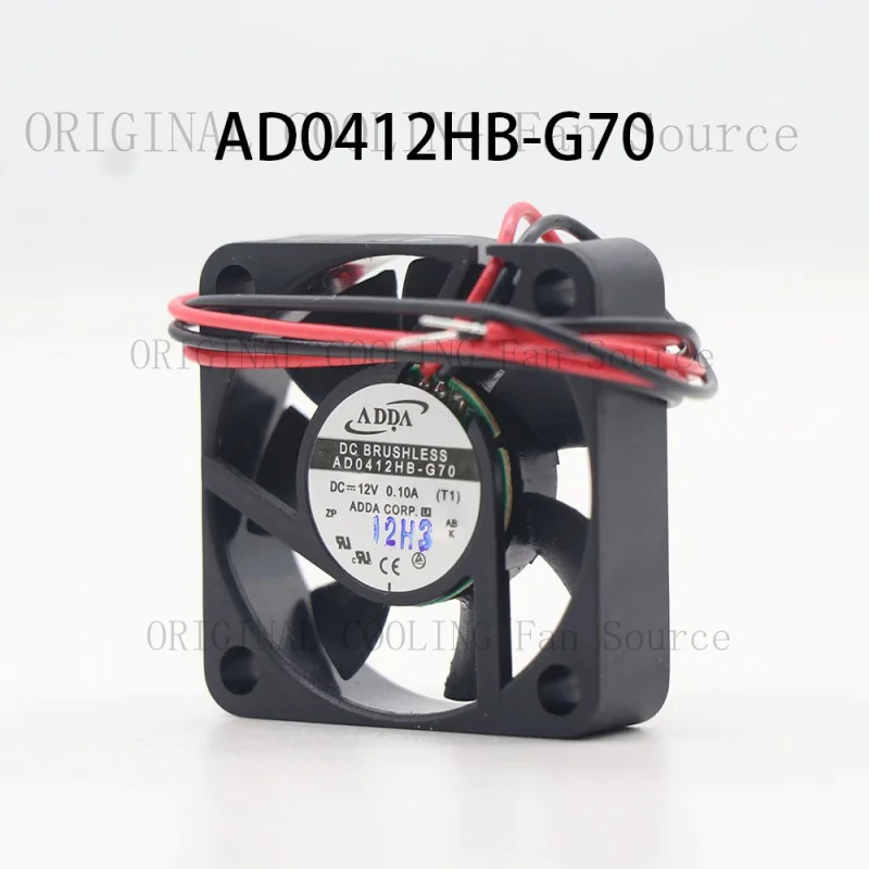 

B+ New original FOR ADDA Silent Cooling Fan AD0412HB-G70 DC 12V 0.10A 40*40*10MM 2-wire