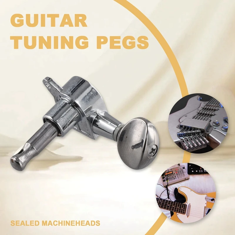 ●6pcs 6R Guitar Tuning Pegs Tuners Machine Heads for Replacement