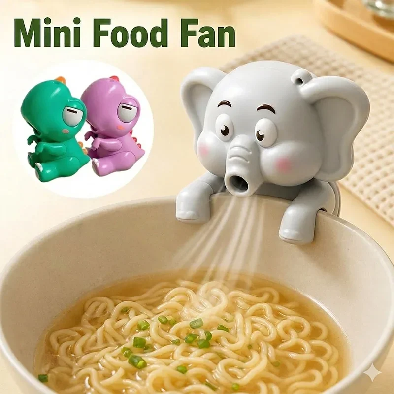 Mini fan clipped onto a bowl