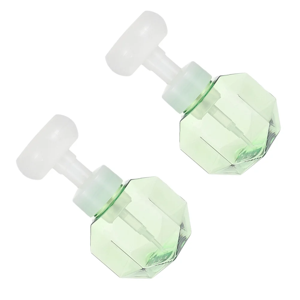 

2 Pcs Shampoo Flower Sparkling Bottle Travel Liquid Hand Soap Bathroom Subject Petg Cleansing Milk Bubbler