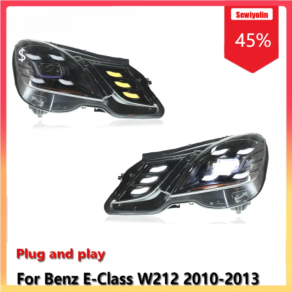 

Автомобильные лампы в сборе для Benz E-Class W212 2010-2013, противотуманные фары DRL, стоп-сигнал поворота, лампа Plug and Play