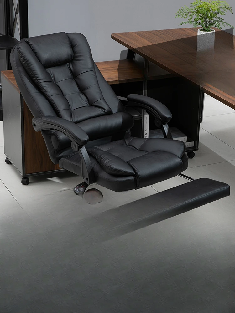 NEW High end leather boss chair, office chair, backrest chair, waist protection, high-end comfort, and nap lounge chair