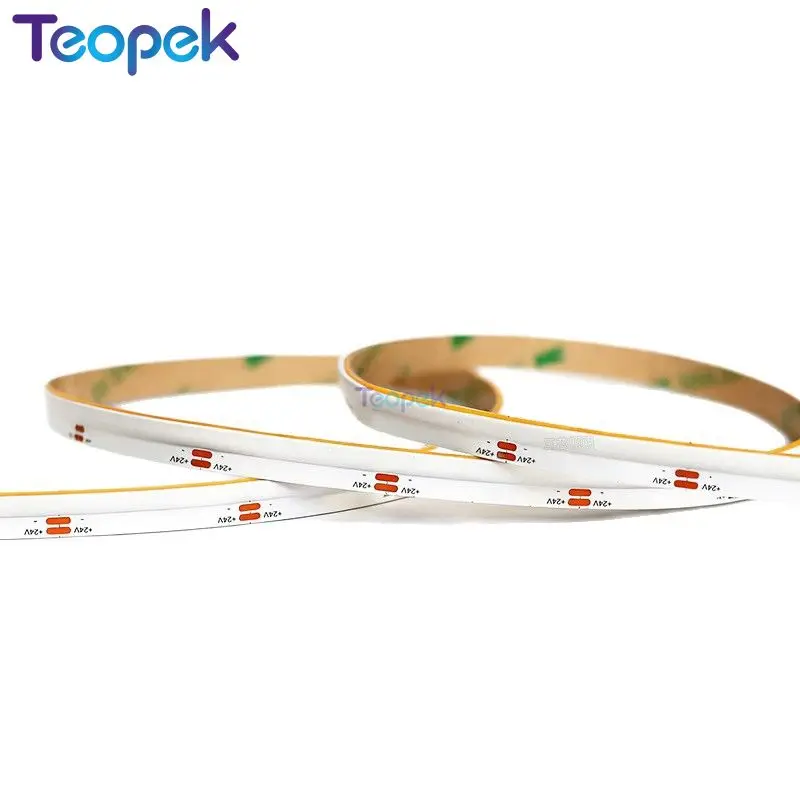 5m Side View COB LED Strip 480 Leds/m 3000K 4000K 6000K Cuttable DC24V Neon Light Tape 90RA 8MM PCB