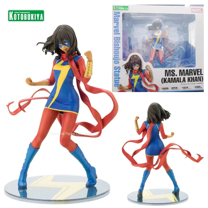 In Stock Original Kotobukiya Ms.Marvel KAMALA KHAN Marvel Bishoujo Statue Anime Figures Toys Collection Gifts Models Ornaments