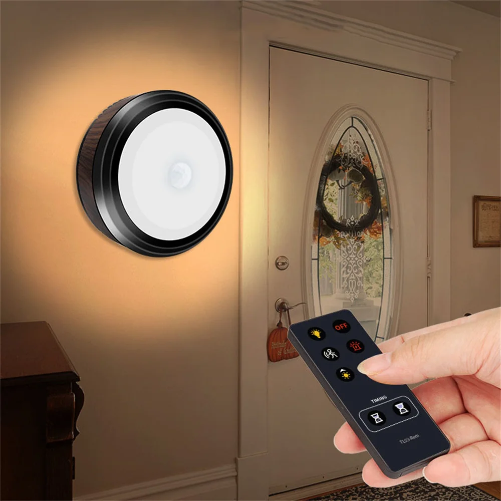 

80MM Led Puck Light Anti Theft Night Lamp 4000K Alert Mode& Motion Sensor Battery Powered for Bedroom,Foyer,Door