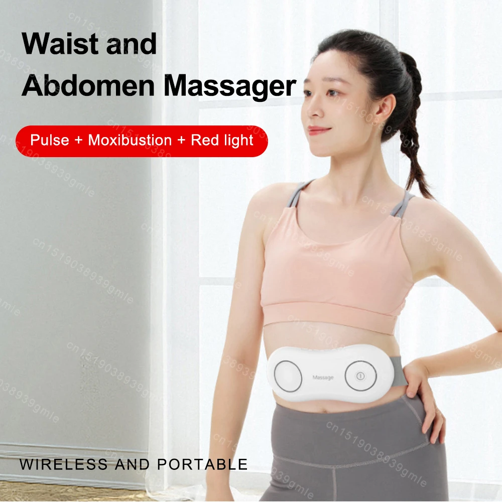 EMS Electric Waist Massager Belt Waist Heating Pad Infrared Massage Belt Warmer Back Abdomen Pain Hot Compress Muscle Relax