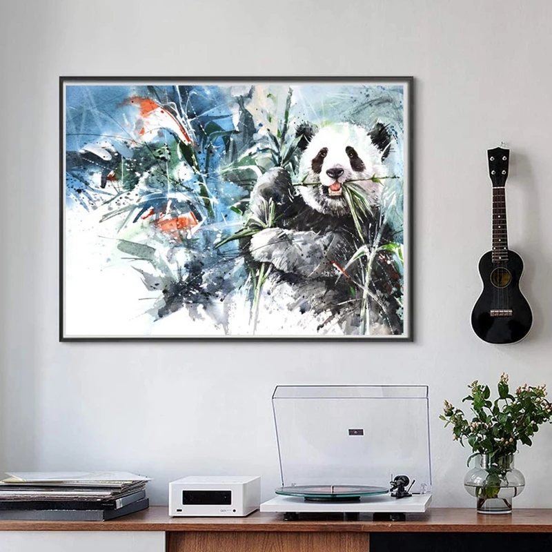 DIY Diamond Painting Kits For Adults Kids Full Drill Art Painting For Home Wall Decor Eating Bamboo Panda