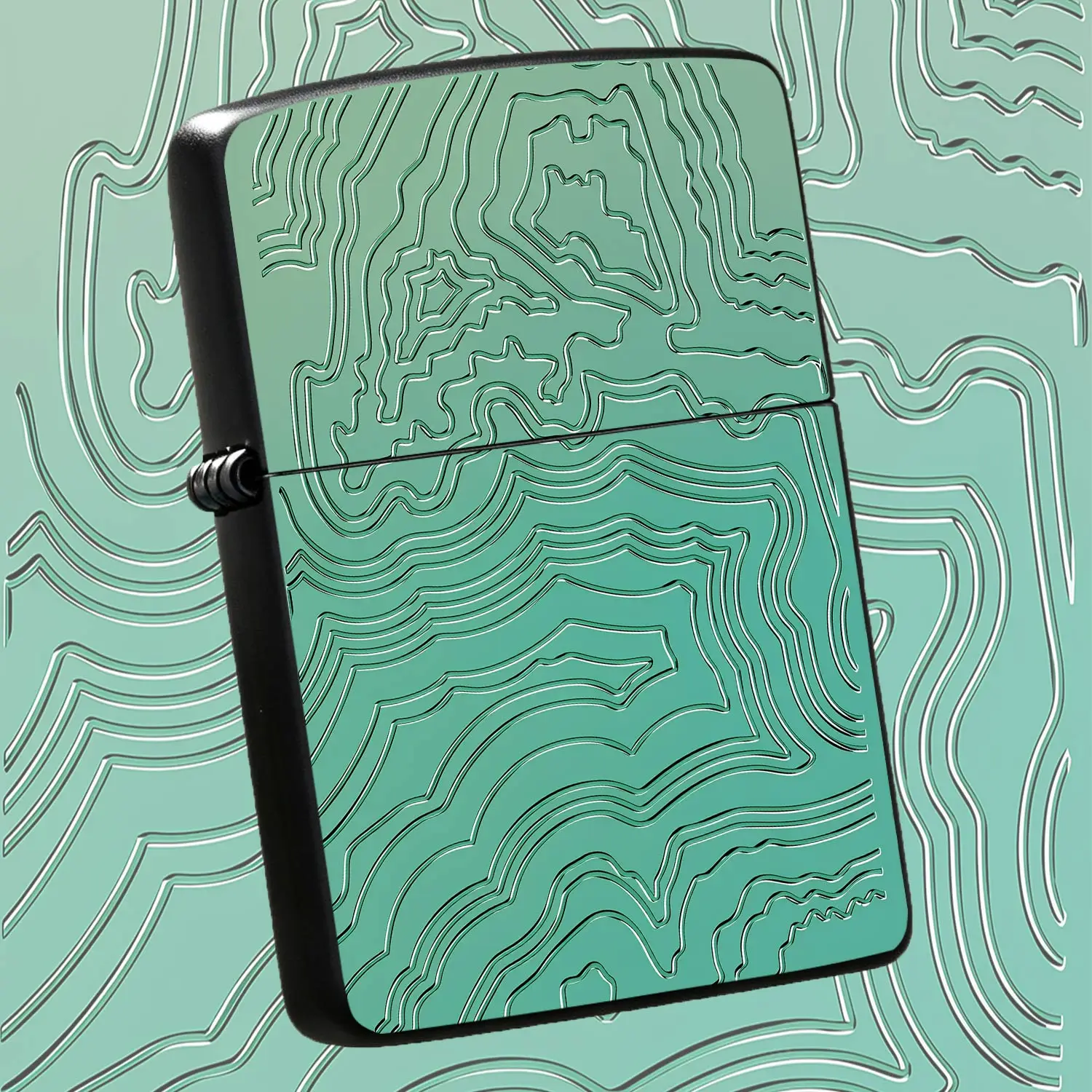 Creative Contour Topographic Pattern Lighter Stylish Portable Igniter For Daily Commute Outdoor Trips Gatherings Exquisite Unique Texture Design Perfect For Personal Use To Show Taste Or As Thoughtful Gift For Friends A Humorous And Interes