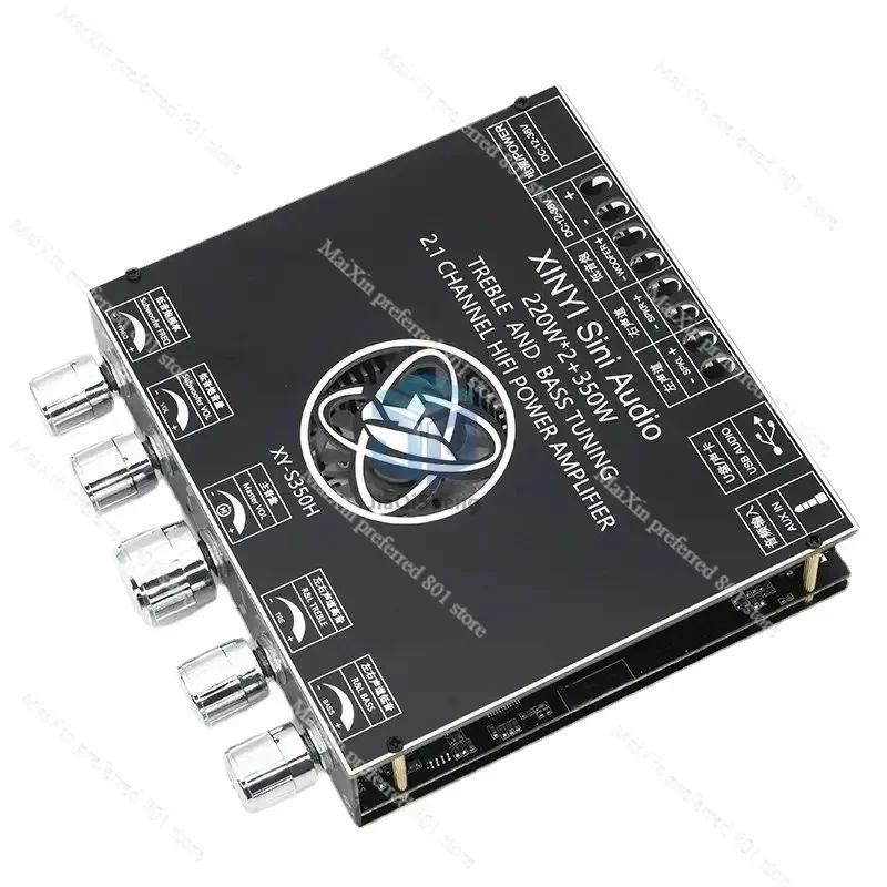 TPA3251 power amplifier board 2.1 channel Bluetooth module high and low sound adjustment 12V24V vehicle 220W heavy subwoofer