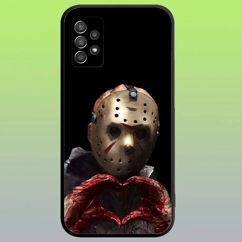 Funda de teléfono Jason Voorhees Horror para Samsung Galaxy A20,A21s,A22,A31,A32,A52,A53,A72,73,A80,A91 funda negra suave