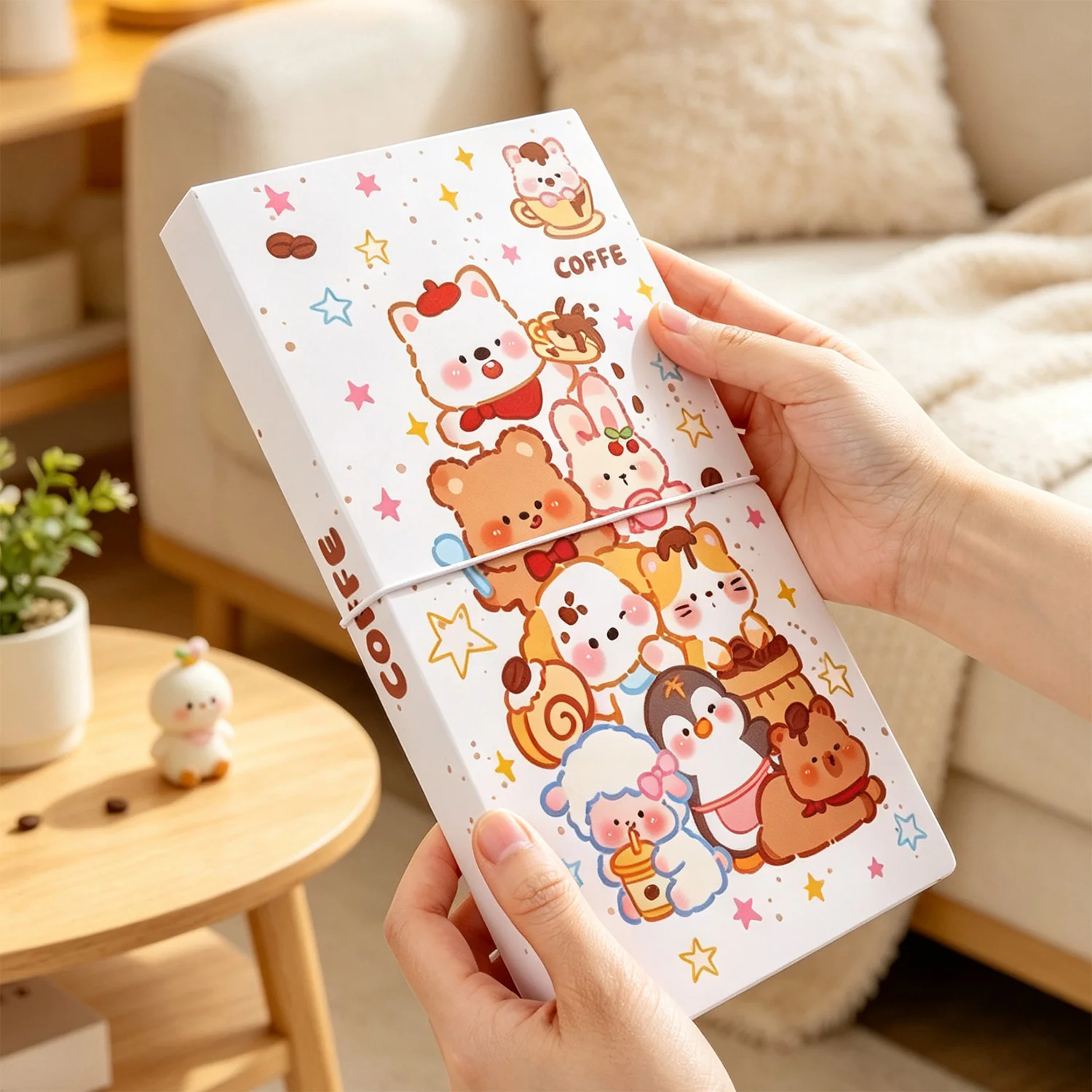 50 Pages Cute Cartoon Animal Storage Album, Kawaii Pet Pattern Collect Book for Card Organizing