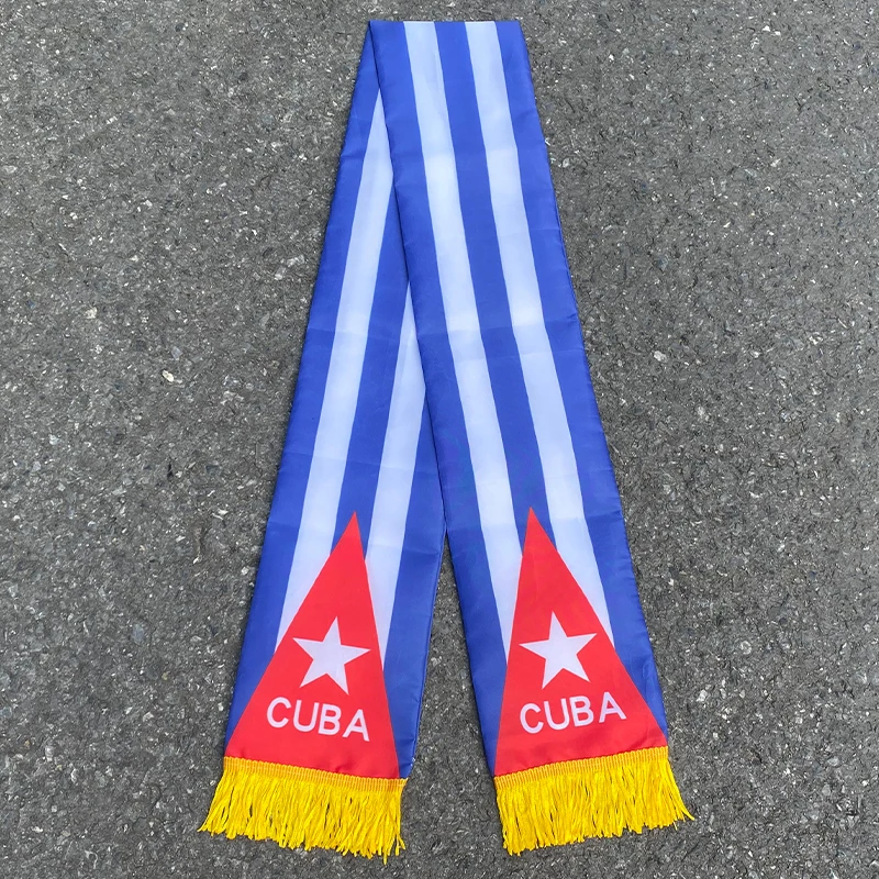 Custom banner 15x150cm cuba scarf International Study Abroad Adult Unisex Party Accessory