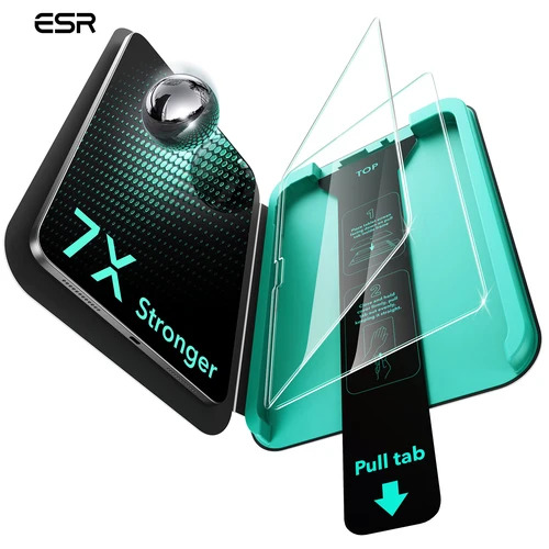 ESR Paquete de 2 protectores de pantalla Armorite para iPad Air 13/11 M3/M2 (2025/2024) Película de vidrio templado para iPad 11(A16)&Pro 11/13/12.9