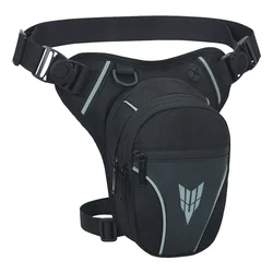 Multifunctional Ride Bags Motorcycle Multipocket Hip Waist Bag Reflective Stripe Rider Satchel Outdoor Sports Bum Drop Thigh Bag