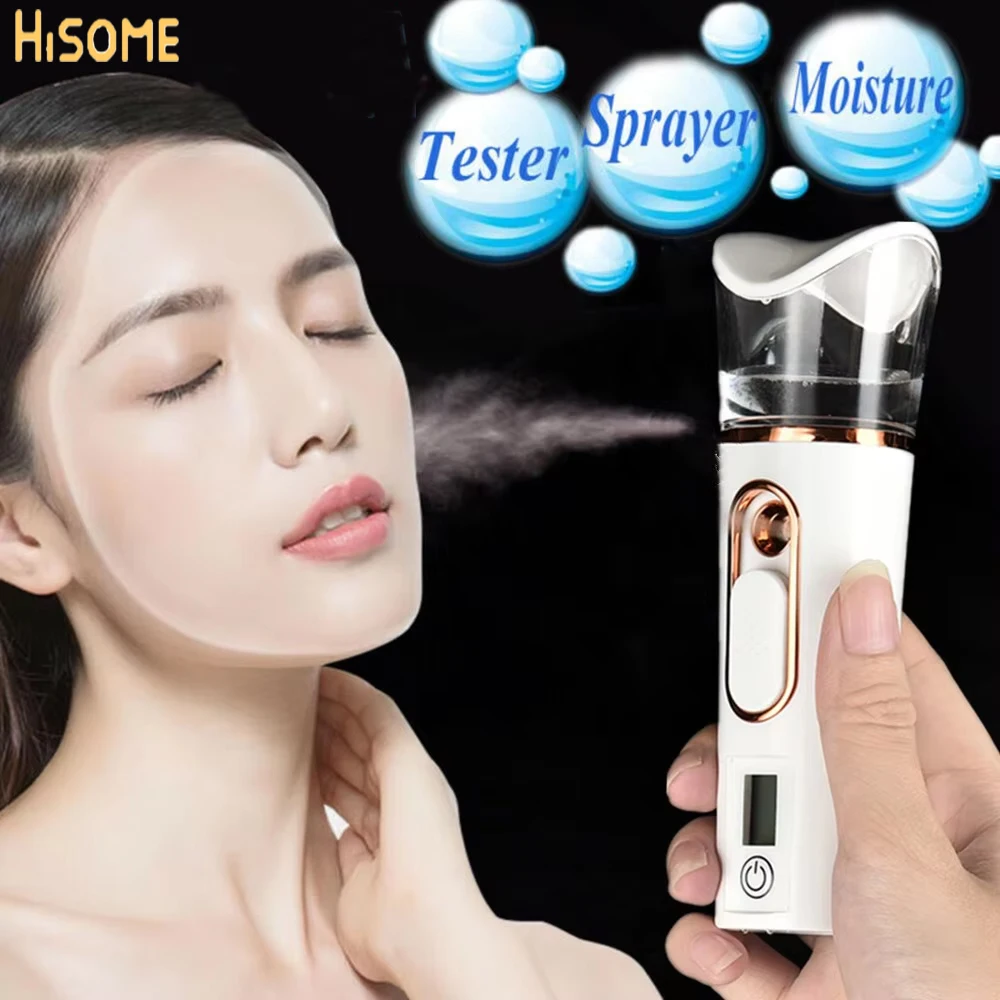 

Mist Facial Sprayer Humidifier Nebulizer Face Steamer Moisturizing Skin Tester Beauty Instruments Skin Care Tools Rechargeable
