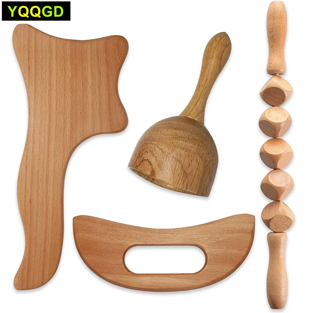 

Wood Therapy Massage Tools,Maderoterapia Kit,Body Sculpting Tools,Lymphatic Drainage Tool,Wooden Massage Roller for Body Shaping