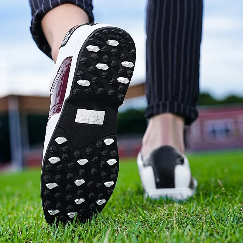 Nowości Elegancki styl Męskie obuwie golfowe Duży rozmiar 47. Wygodne antypoślizgowe męskie tenisówki golfowe Sznurowane męskie buty sportowe do golfa