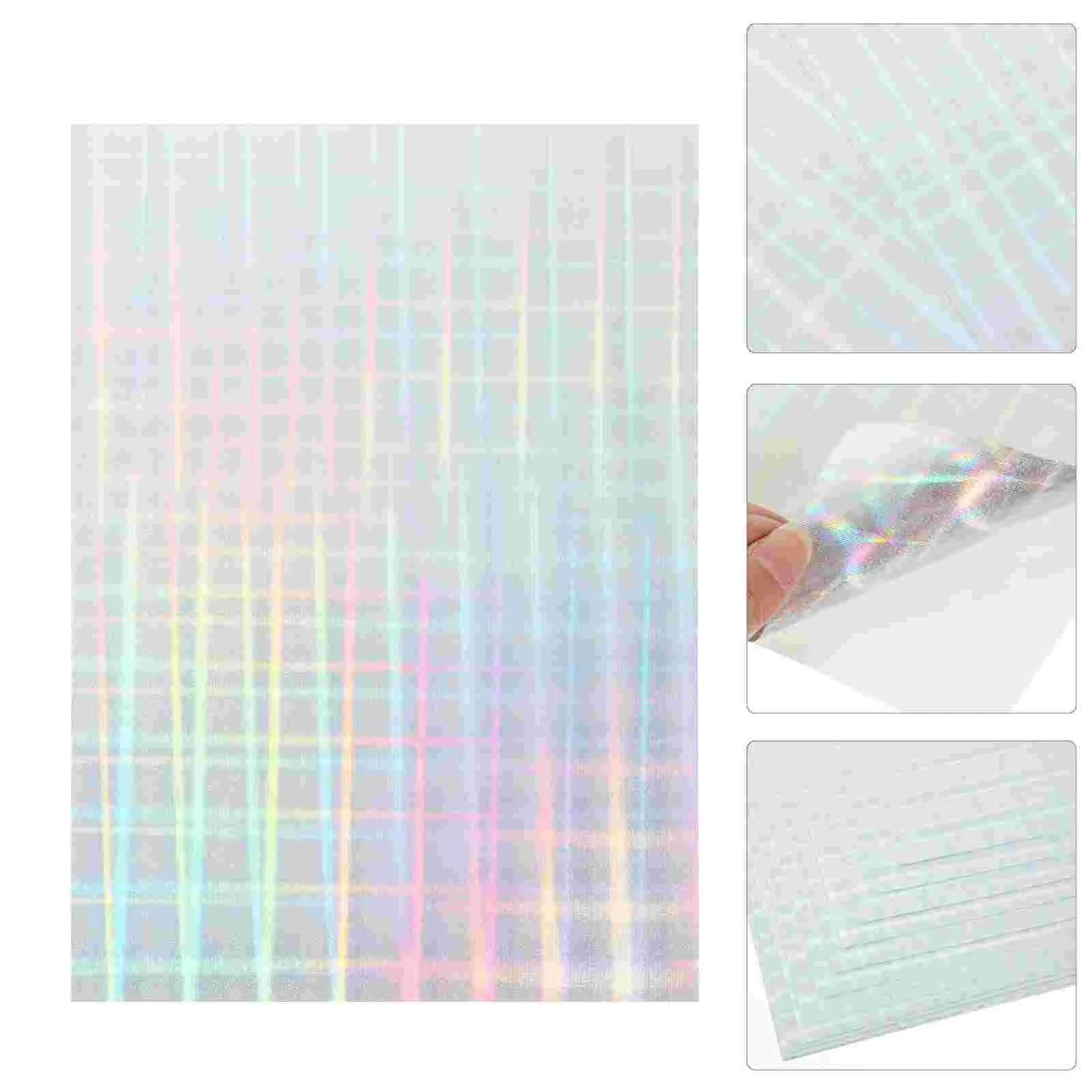 Papier d'impression holographique pour imprimante, autocollant auto-adhésif, PVC, nom imprimable, 20 feuilles