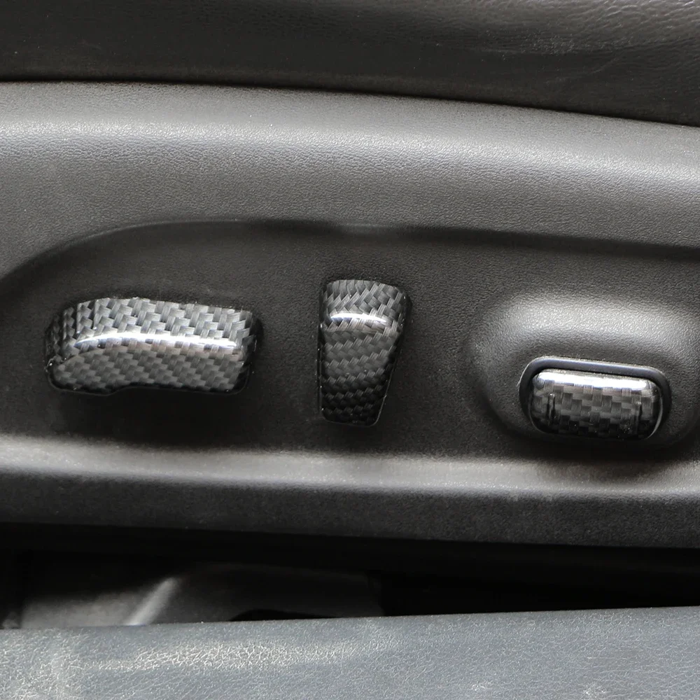 مقعد السيارة تعديل مقبض زر التبديل غطاء الكسوة لنيسان Xtrail X-TRAIL 2014 - 2021 ABS كروم اكسسوارات 5 قطعة #2