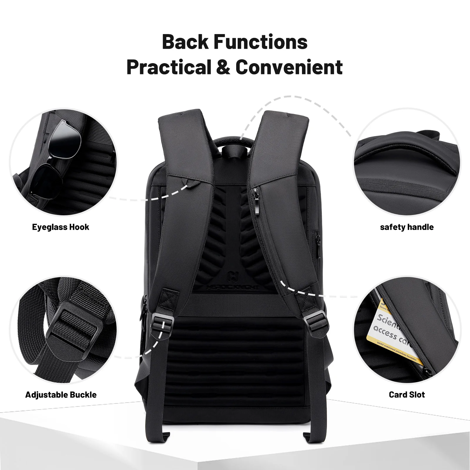 Heroic Knight Men’s Laptop Backpack Large Waterproof Fashionable Men’s Bag Multifunctional Wear-Resistant Everyday Schoolbag