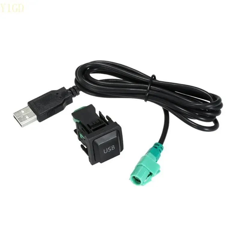 

y1gd Car USB Cable Switch Universal USB Adapter Cord Line 4 Pin to USB Wire