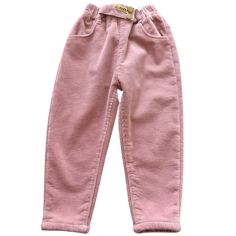 Kids Harem Pants Corduroy Children Outfits Winter Cotton Trousers Boys Girls Casual Warm Loose Pants