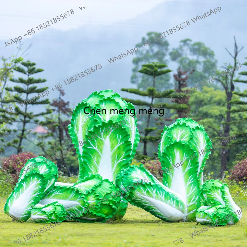 A55 Simulation Cabbage Sculpture Outdoor Sales Department Lawn Park Forest Decoration