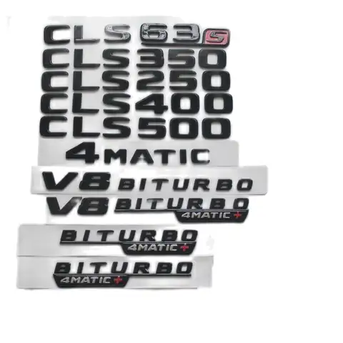 글로스 블랙 엠블럼 배지, 메르세데스 벤츠 C218 X218 W218 CLS63 CLS53 AMG CLS350 CLS220 CLS400 CLS500 4MATIC 트렁크 리어 스타