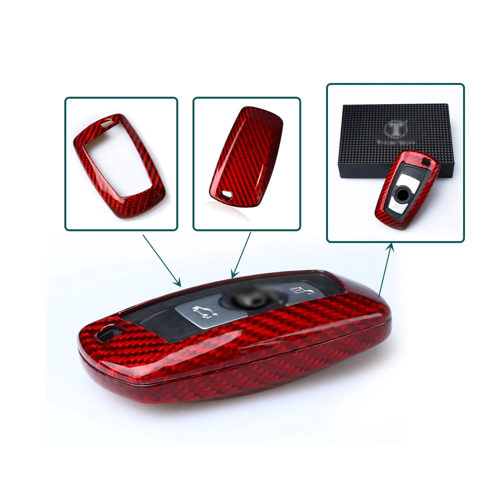 

Чехол для ключей из настоящего углеродного волокна для BMW 1 серии F20, для 3 серии F30, защитный чехол для ключей от автомобиля в качестве подарка для друга