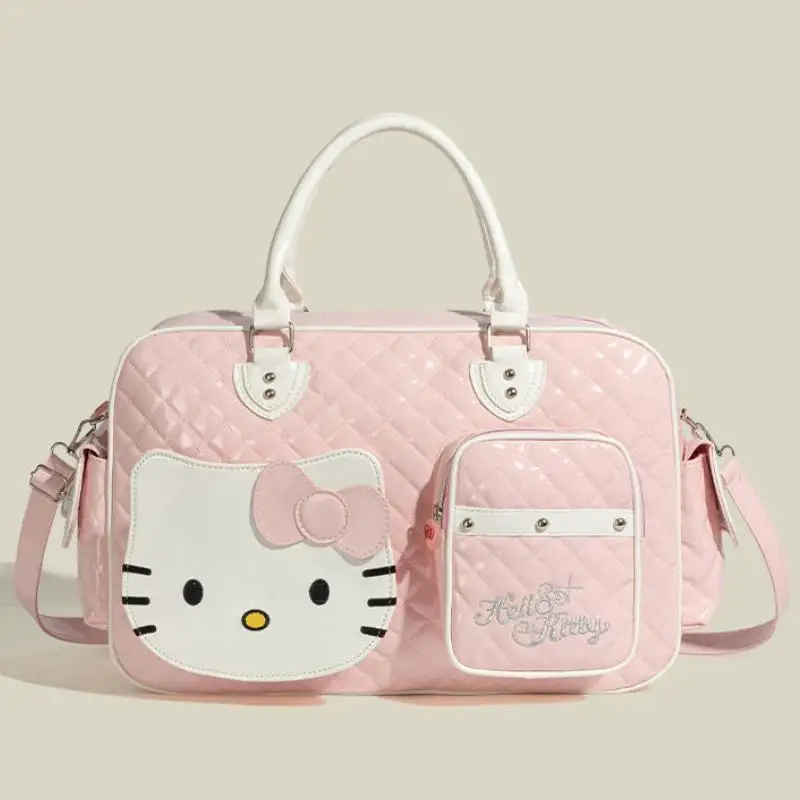 

Sanrio Large Capacity Travel Bag Hello Kitty Large Capacity Handbag Sweetheart Travel Bag Big Shoulder Bag Storage Fitness Bag