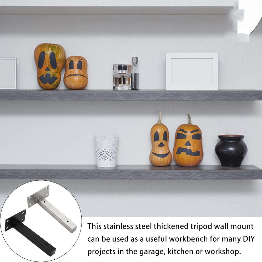 

Heavy Duty Stainless Steel Shelf Brackets Storage Mantel Hangers Durable Practical Workbench Kitchen Garage