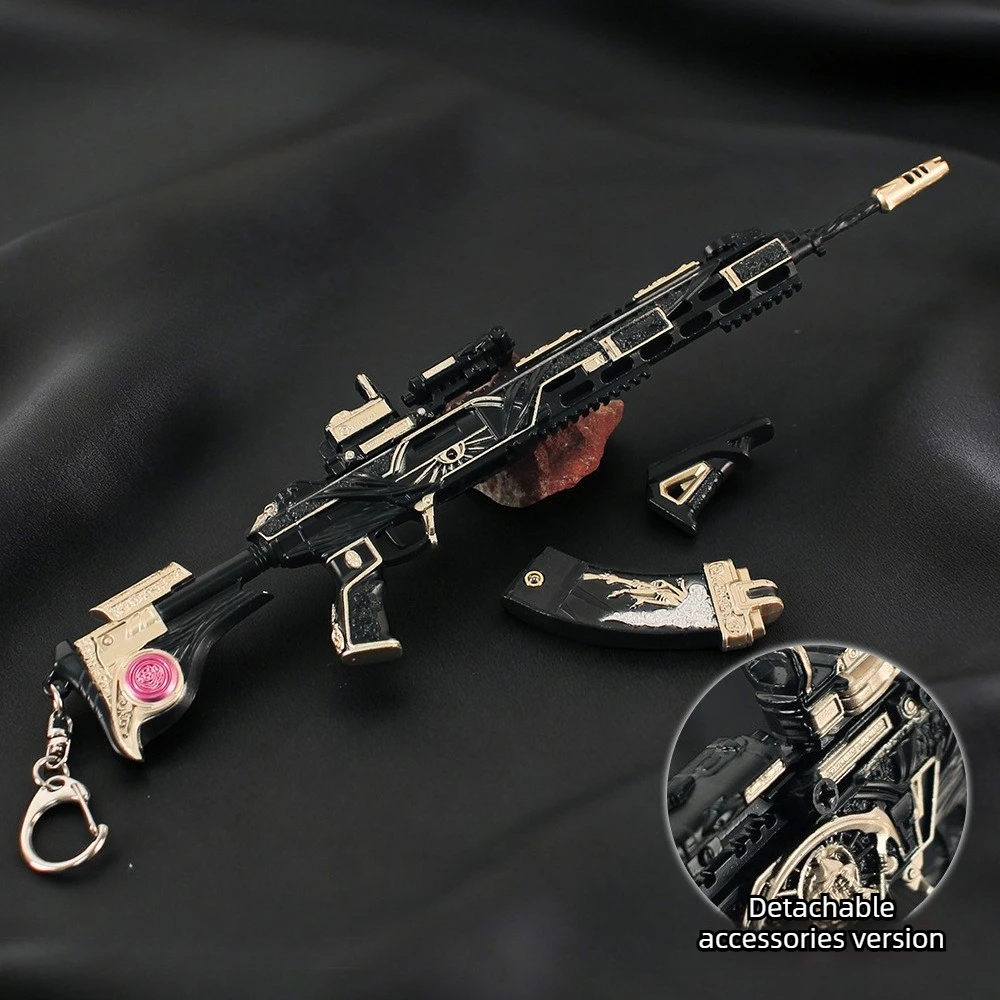Fucile d'assalto Dragon Delta Force da 22 cm - Death Rose Pistola staccabile armi Modello Gioco Periferico Pistola giocattolo Ornamenti Regalo per ragazzo