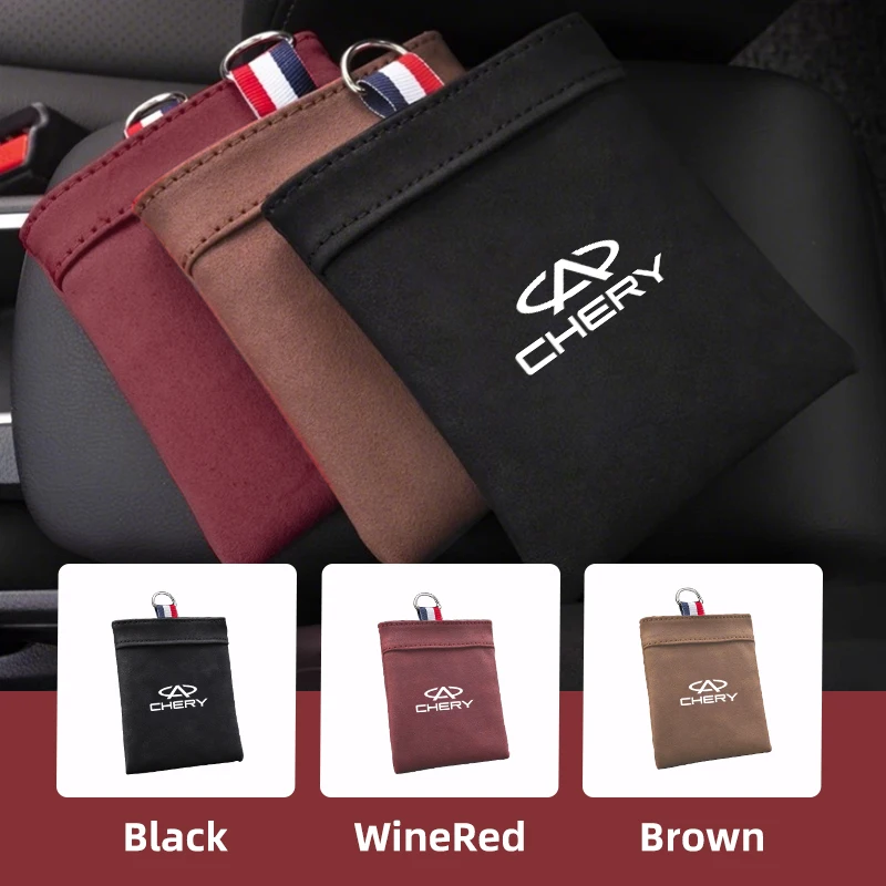 Bolsa de almacenamiento para salida de aire de coche, organizador de gafas de sol, bolsillo para teléfono, moneda, tarjeta, funda para Chery Tiggo 5 2 3 7 PRO 8 5X IQ QQ Fulwin Face A