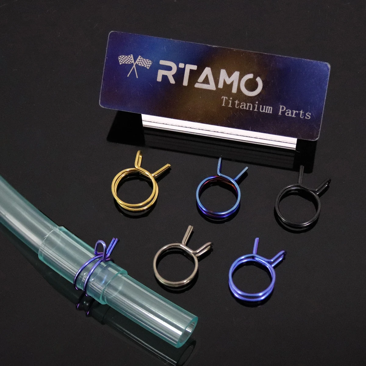 RTAMO Titanium Clamp for Air Box Tube Plug Cylinder Waste Oil Pipe Clip Brembo RCS CC Upper Pump