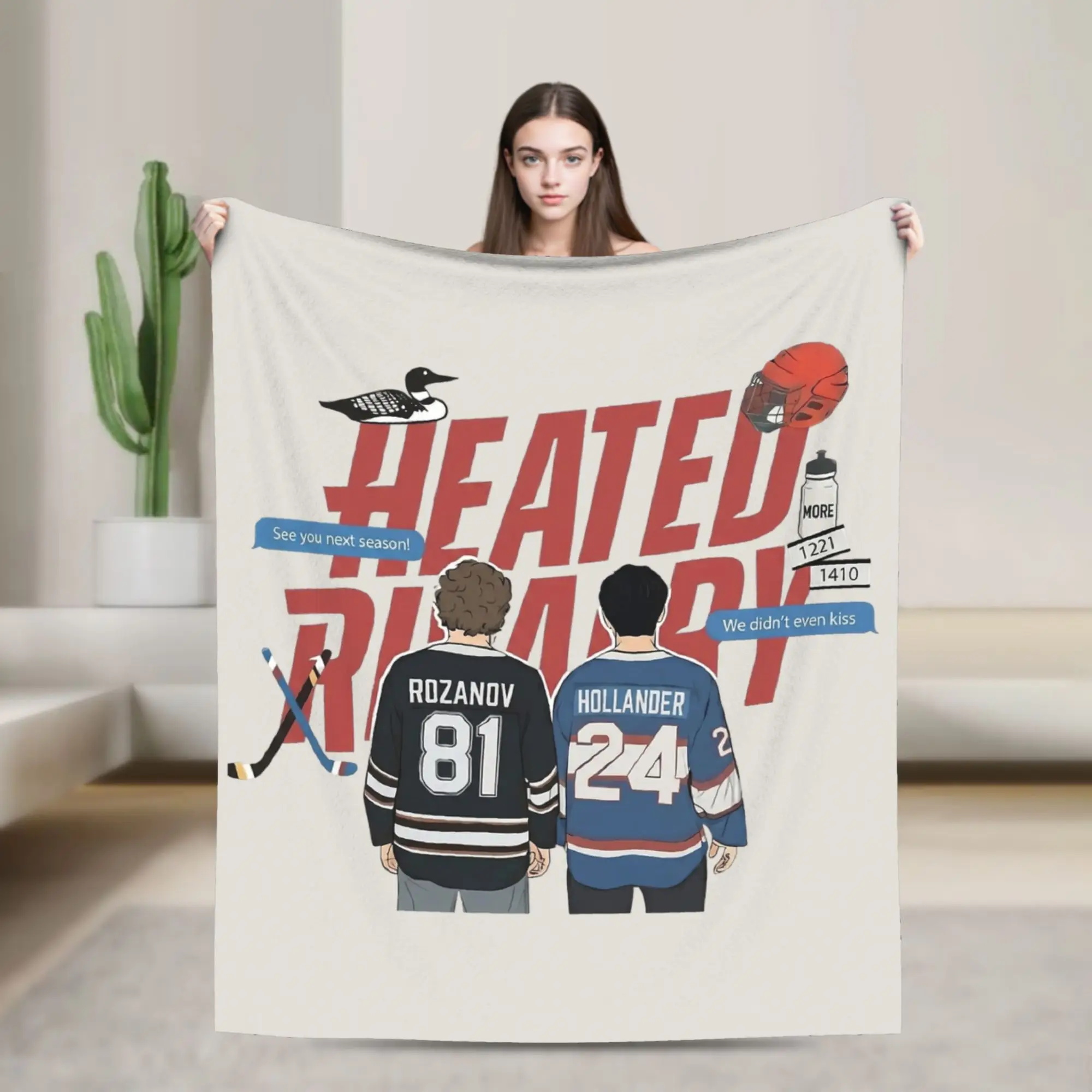 Heated Rivalry Best Ever Blanket  Flannel Funny Breathable Throw Blankets for Bedding Lounge Autumn/Winter,